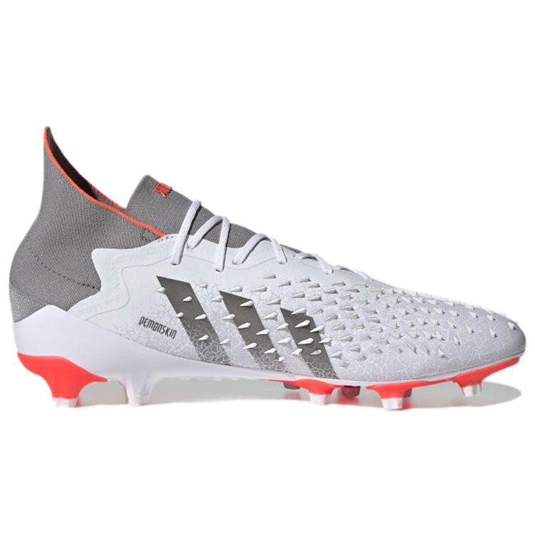 adidas Predator Freak.1 AG Demonskin — белые солнечные красные мужские кроссовки облачно-белые железно-металлические FY6254