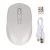 Wireless Mechanical Mouse Ergonomic Design 3 Level Adjustable DPI 1600DPI 2.4G USB Rechargeable MouseWhite