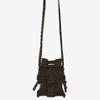 Pleatsmama Mini Crossbow Bag Black Brown Glitter