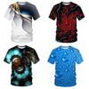 Mesmerizing 3d Printed Mens T-shirt With Unique Raindrop Design O-neck Summer Tops