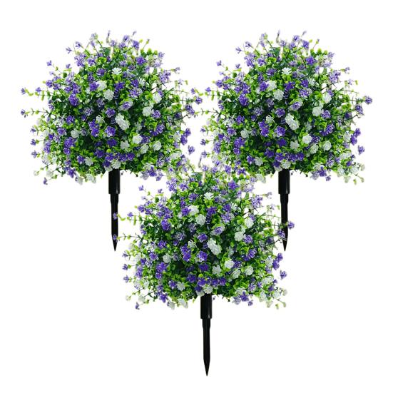 Artificial Potted Tree with Ground Stakes, UV Resistant Outdoor Faux Camellia Topiary Plants, Lifelike Fake Camellia Shrubs Bushes for Front