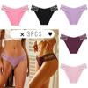 FINETOO 3 шт./компл. бесшовное нижнее белье для женщин, сексуальные трусики, дышащие трусики