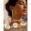 PAVOI 14K Gold Plated 925 Sterling Silver Post Threader Earrings for Women - Minimalist Gold Chain Earrings Double Piercings - Dangle Twist Wavy