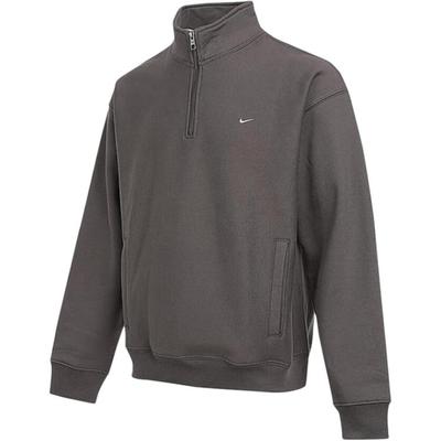 Мужская флисовая толстовка с молнией на четверть AS M NL Solo Swoosh BB Cave Stone Black HV1095-289