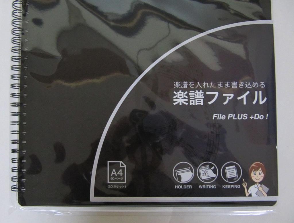 File PLUS DO Music File, Writing and Storage, Band File, Ring Type, 30 Pockets (Sold Individually, Black)