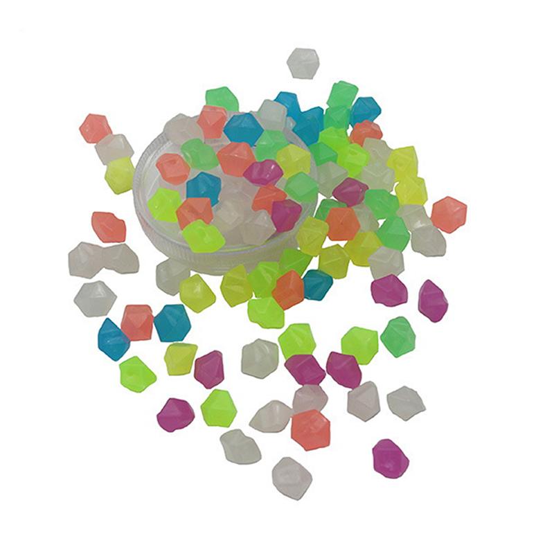 50Pcs Outdoor Luminous Stones Glow In Dark Garden Pebbles Fish Tank Decoration