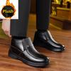 Genuine Leather Men Boots Super Warm Ankle Boots for Men Wool Snow Boots Dress Shoes Winter Shoes Men Casual Shoes 2024