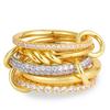 Роскошные многослойные соединительные кольца с кубическим цирконием и золотым покрытием для женщин, модное кольцо на палец смешанного цвета, можно носить стопкой, ювелирное украшение для вечеринки