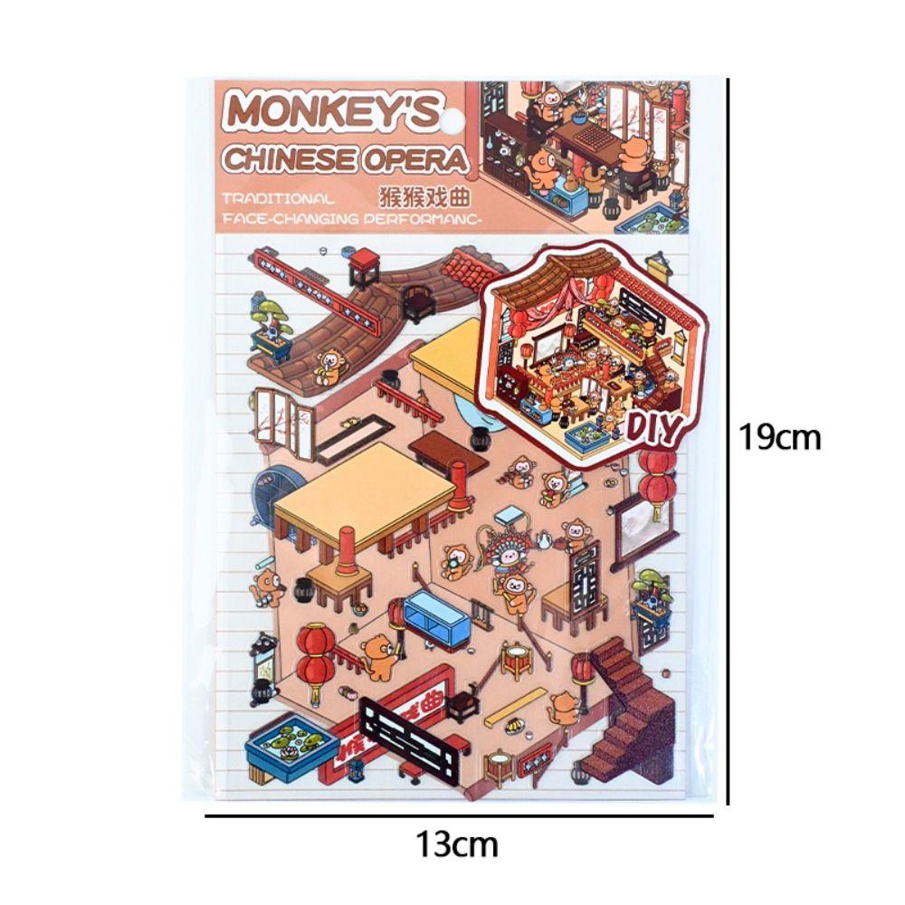 DIY Accessories Visual Stacking Sticker Decorative Miniature Scene Stickers  Christmas Gift