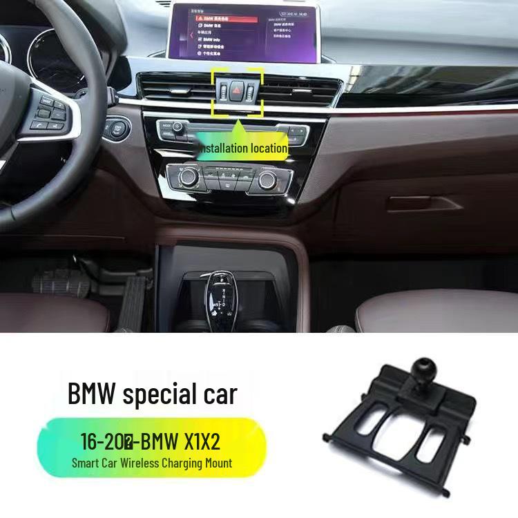 Car Phone Holder Base for BMW 1, 3, 5, 6, 7 Series, GT, X2, X4, X5, X6, X7.