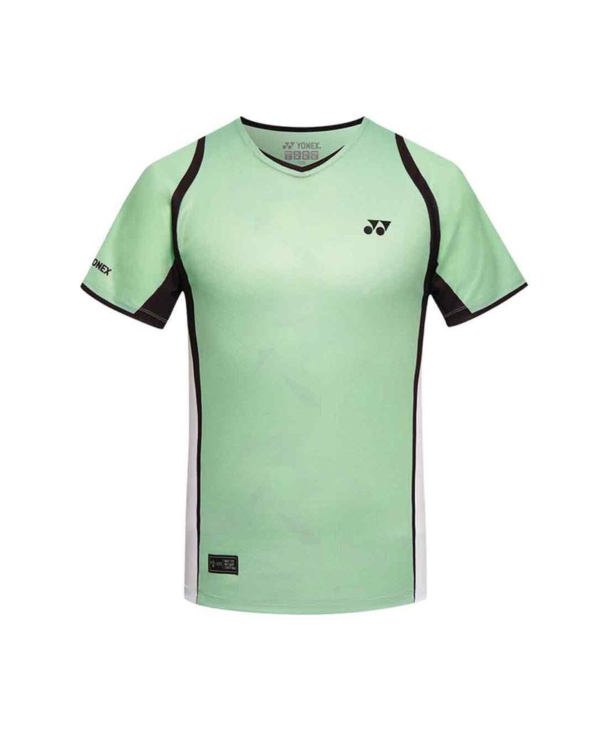 YONEX 261Ts001M Светло-синий/Мятный Мужская одежда с цветовыми блоками и акцентами, игровая одежда