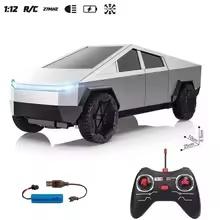 1:24 Rc Cybertruck Pickup 4wd Off-Road Remote Control Car 27mhz High-Speed Dual Motor Truck With Led Lights Gift For Boys Kids