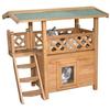 Cat House - KERBL - Lodge - Wood - Brown / Green - 77 X 50 X 73 Cm