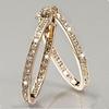 Elegant Women Jewelry Gold & Silver Color Full Rhinestone Hoop Earring
