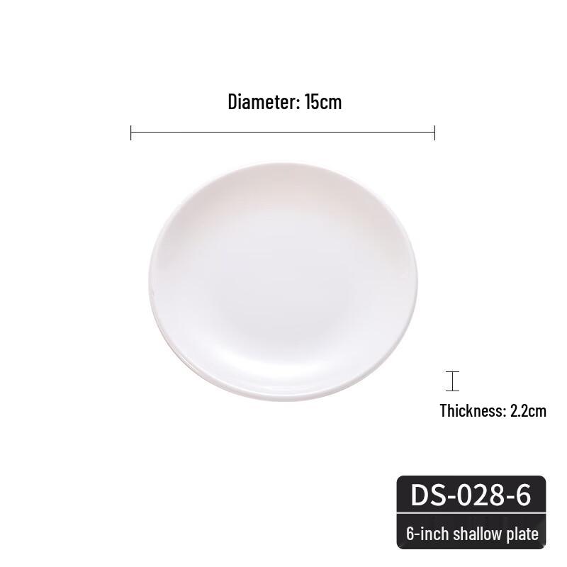 Ding Le Round Melamine Dinner Plates (10-Pack)