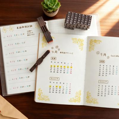 Timeblocks Подключенный календарный штамп Многоразовый консолидированный цифровой штамп DIY Блоки времени Настраиваемый Создавайте месяцы недели списки для изготовления открыток