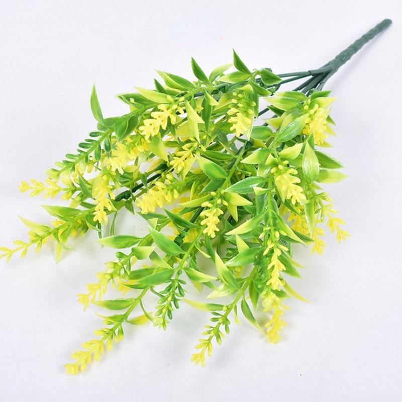 Artificial Flower Plastic Lavender Fake Plant Wedding Home Garden Decoration Bridal Bouquet Photography KTY