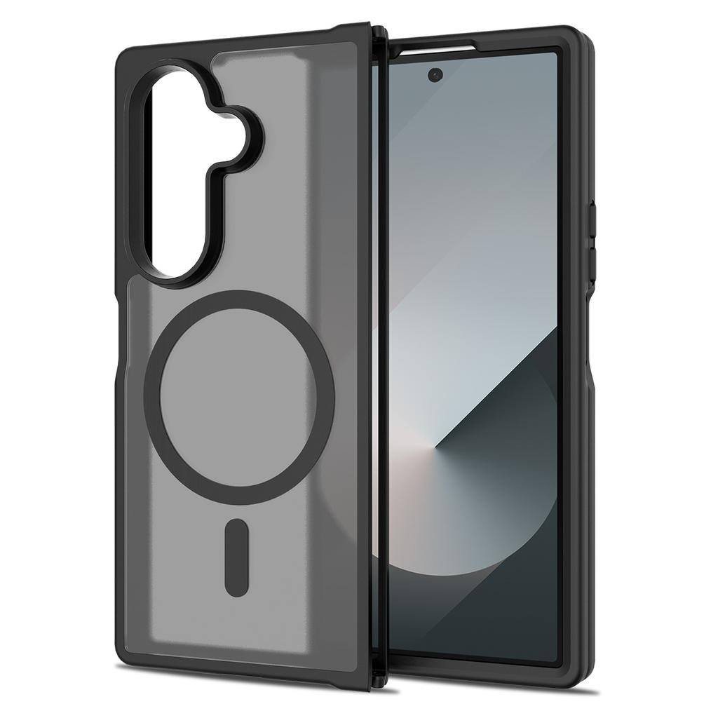 Чехол для телефона с беспроводной зарядкой MagSafe для Samsung Galaxy Z Fold 6 7 Fold6 Fold7 Полупрозрачный Ударопрочный Магнитный Чехол