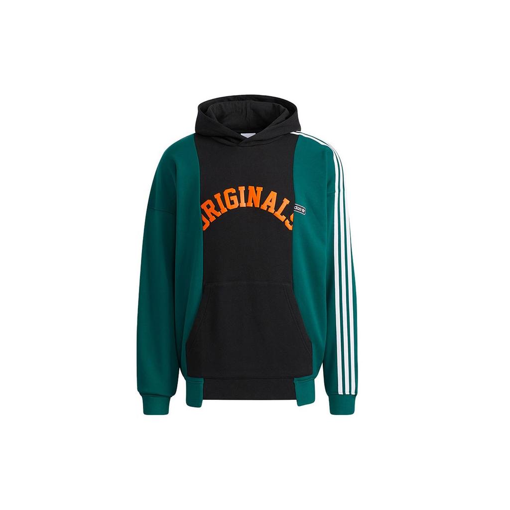 adidas Оригинальная толстовка с буквенным принтом и цветными блоками, мужские топы, черные HC0375