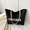Letter Printing Casual Large Capacity 2025 New Popular Foreign Style Pendant Fashionable Soft Surface Shoulder Tote Bag