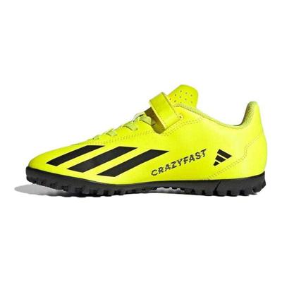 X Crazyfast Club Обувь для искусственного газона Амортизирующая Прочная Низкий верх Футбольные бутсы Детские футбольные бутсы Желтый IF0716