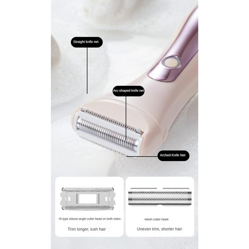 Бритва для влажной и сухой киски IPX7 водонепроницаемая лобковая интимная стрижка для женщин водостойкая электрическая бритва с зарядкой типа C