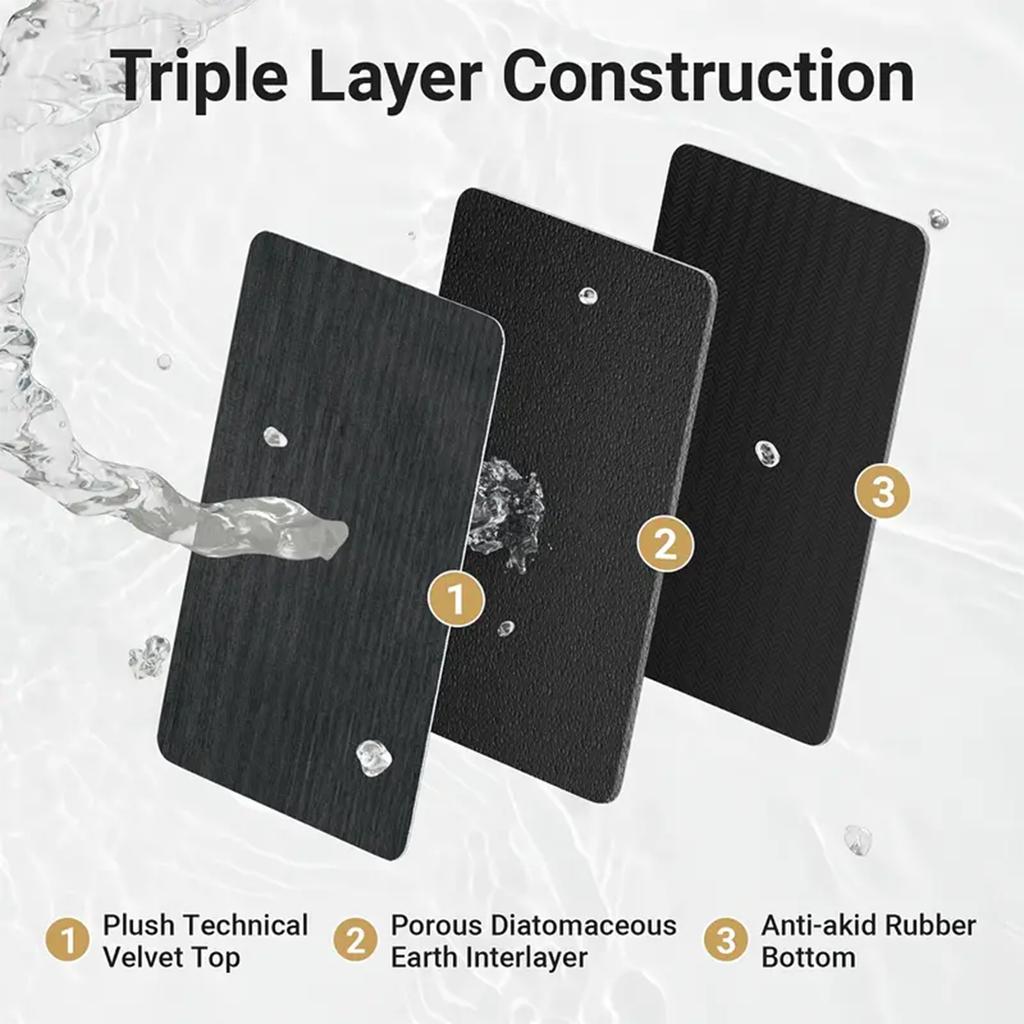 Super Absorbent Quick-drying Soft Bathroom Mat Non-slip Diatom Mud Bathroom Floor Mat Kitchen Decorative Mat