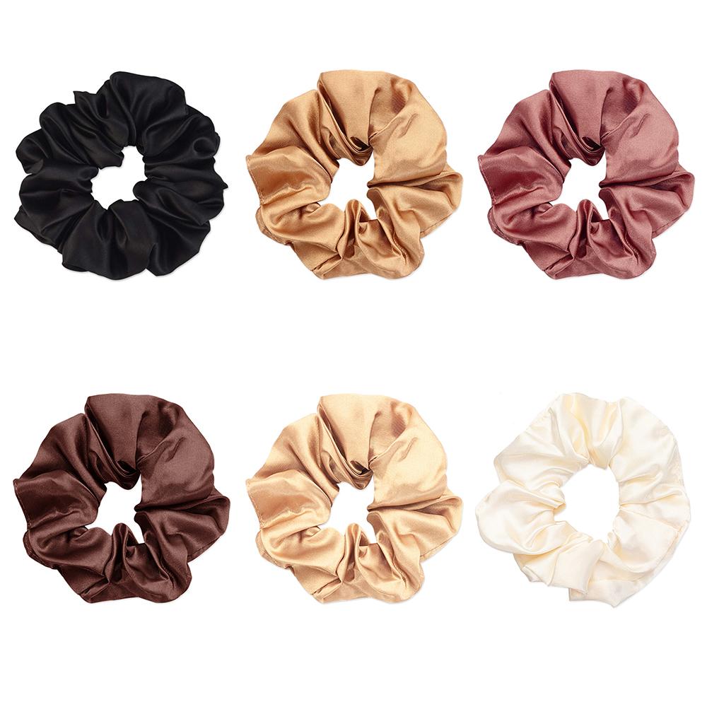 Women Hair Accessories Headband Hair Rope Satin Silk Hair Tie Elastic Scrunchies Ponytail Holder