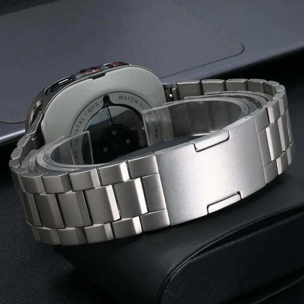 Ремешок для Samsung Galaxy Watch8 44мм/40мм/Watch8 Classic 46мм из титанового сплава, трехрядный