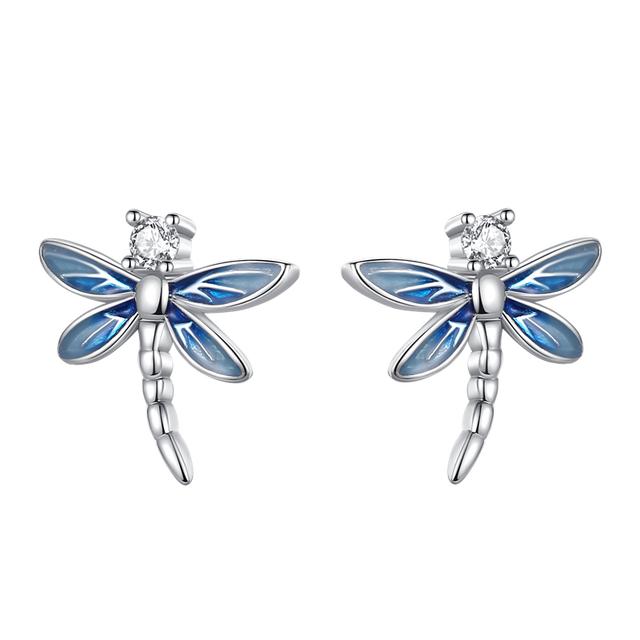 Весенние серьги-гвоздики из стерлингового серебра 925 пробы с цветком и насекомыми, женские серьги-гвоздики с геометрическим кругом, золотые серьги, серебро 925 пробы