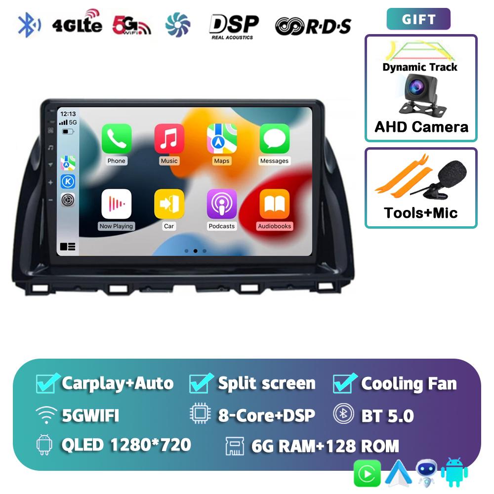 Android 14 Carplay Auto For Mazda CX5 CX-5 CX 5 2012-2015 Car Radio Navigaion GPS Multimedia Video Player 2din DVD Head Unit DSP