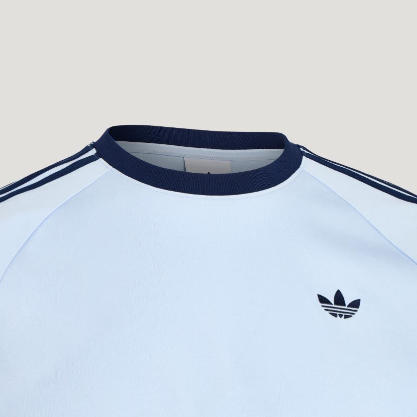 adidas Мужская футболка Originals Cali в полоску с круглым вырезом и коротким рукавом Топы KT7764