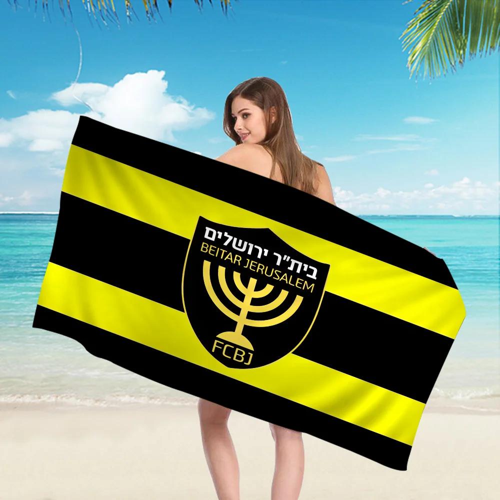 B-Beitar J-Jerusalem F-FC Пляжное полотенце Мультяшное Милое Летнее Детское Большое Банное полотенце Микрофибра Впитывающее для Плавания Путешествий