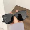 Модные корейские индивидуальные солнцезащитные очки Ins Trend Black Square Frame UV400 для унисекс-уличных солнцезащитных очков
