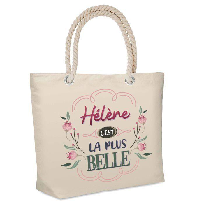 Sac cabas isotherme - PLANETEE - Hélène la plus belle - Jute naturel - Grande contenance - Imprimé en France