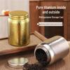 Титановая банка для чая Yipan с чеканкой