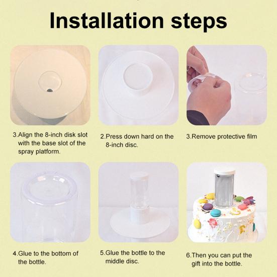 Отличная универсальная подставка для торта с бутылкой-сюрпризом, практичная подарочная подставка для торта, круглая подставка для десерта для домашней подставки для торта