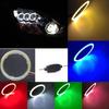 2 шт. Автомобильная фара Cob Aperture Angel Eye LED COB Белый свет Круг 60/70/80/90/100/110/120 мм Мотоциклетные фары для автомобилей
