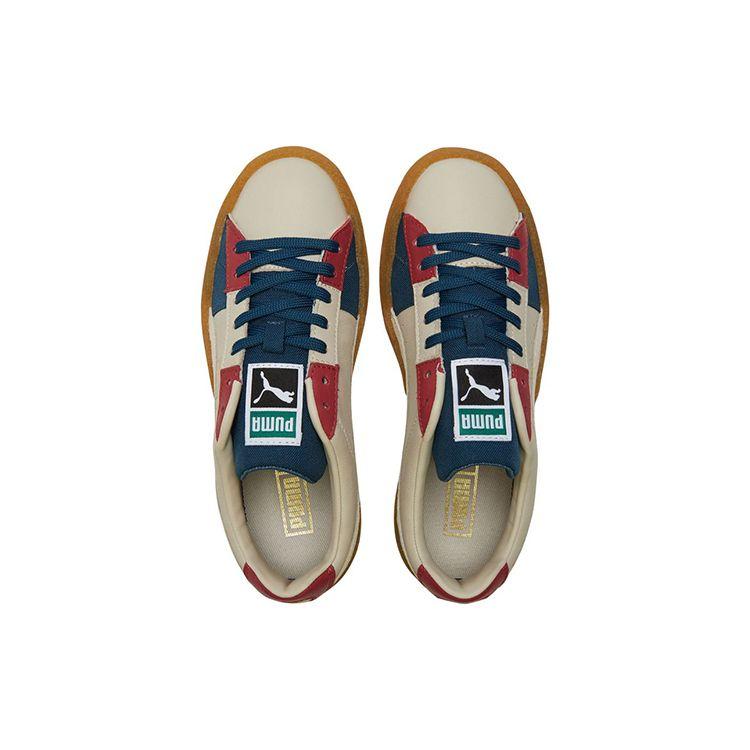 Puma Suede Crepe Patch - Кроссовки унисекс Peyote Blue Red Cream Intense-Blue Intense-Red 381195-01