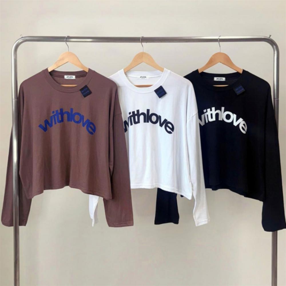 New ArrivalS Open Run Women S Crop Long Sleeve LeTTering Label CoTTon T ShirT