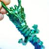 1 шт. Изысканное 3D-печатное украшение в виде китайского дракона - Гибкие суставы для настраиваемых поз - Уникальный коллекционный предмет в стиле аниме