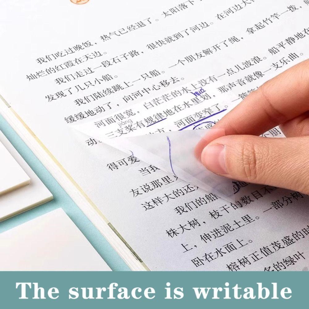 PET Sticky Notes Pearlescent Self-Adhesive Notes Aesthetic Sticky Tabs Error Correction
