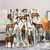 Retro Animal Parrot Horse Print Flannel Blanket High quality Comfortable for All Seasons Home Decor Warmth and Comfort Perfect for Christmas Gifts