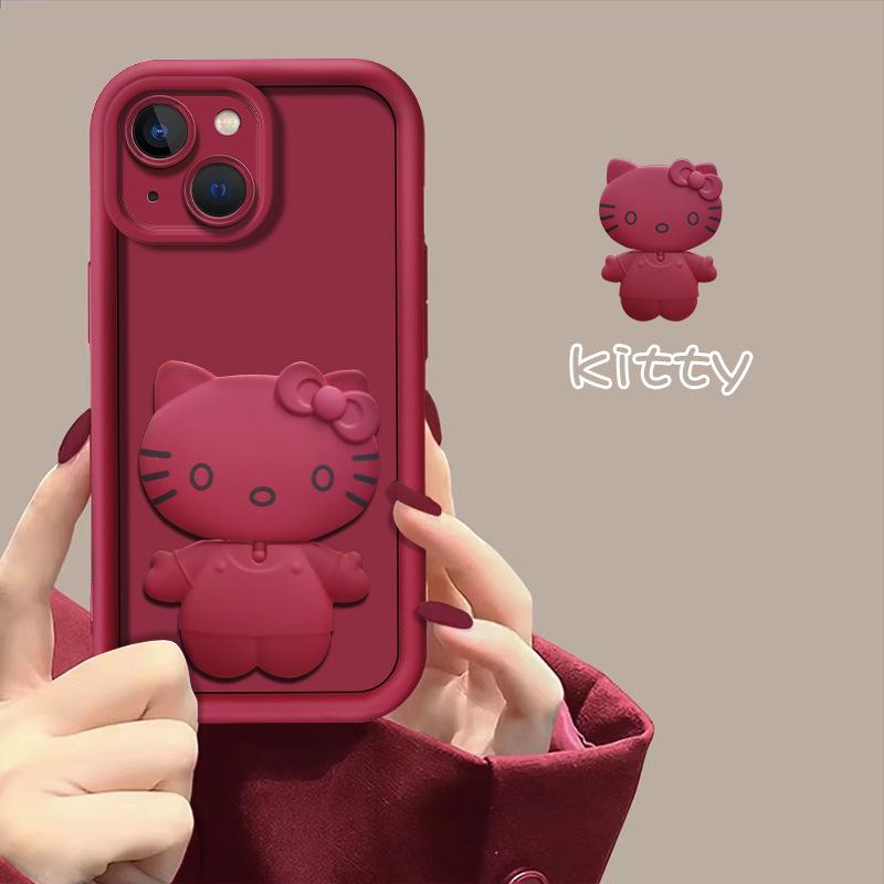 Все желания сбываются Применимо к Apple 13 новый силиконовый vivo Huawei OPPO премиум Hello Kitty с подставкой