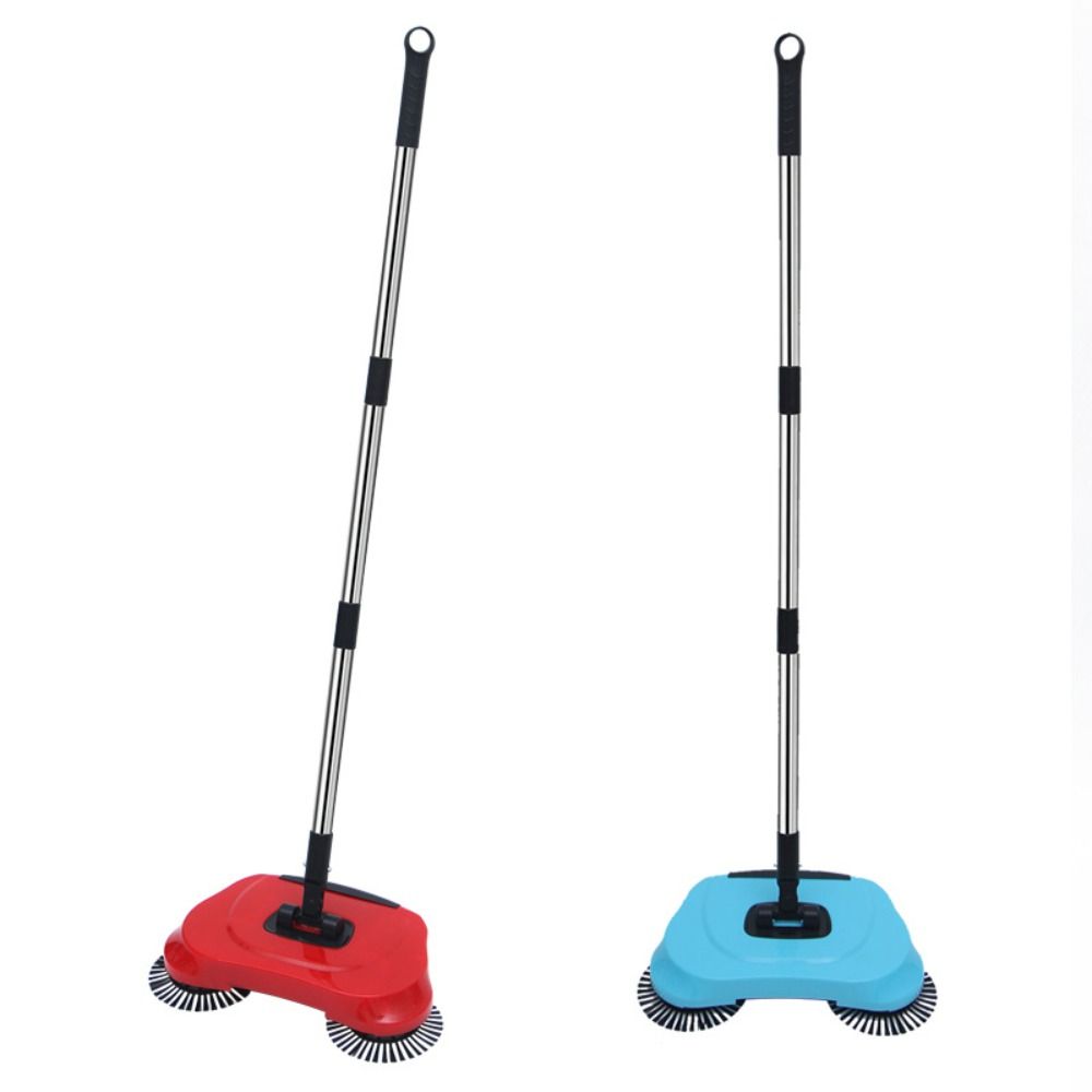 Adjustable Handle Hand Push Sweeper Stainless Steel Handle Carpet Sweeper Loose Debris