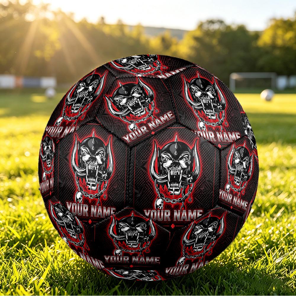 Personalized Size 5 Football Motorhead Pattern Outdoor Game Sports Ball Gift