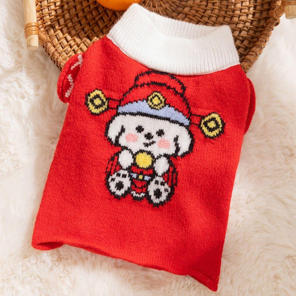 Lightweight Pet Knitted Sweater Adjustable Winter Knitted Pet Coat  for Dogs/Cats