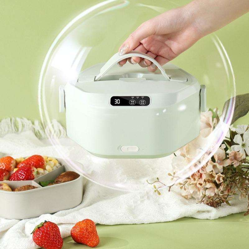 Беспроводная зарядка Электрический ланч-бокс Большая емкость Керамическое покрытие внутреннего горшка Нагревательный пищевой контейнер для дома и офиса