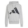 Adidas Essentials Big Logo French Terry Hoodie KTF13 Medium Gray Men's Sweatshirt, Heather/Black (JE8889)