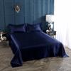 High End Rayon Queen Size Bed Sheet Set Luxury Solid Satin Silky Bedsheet Set High Quality Single Double Sheets and Pillowcase